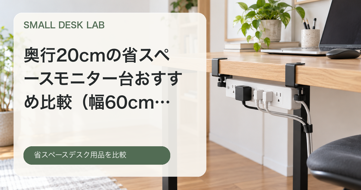 【奥行20cm】省スペースモニター台のおすすめ比較（幅60cmモデル・引き出し付きも紹介）の比較イメージ