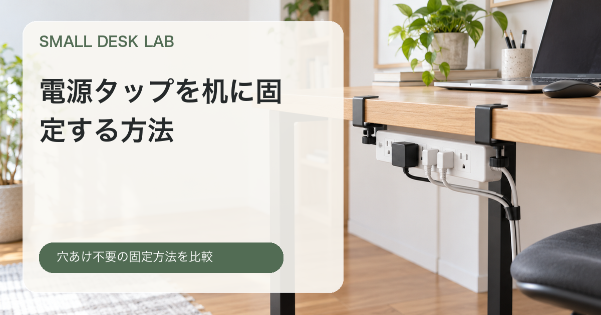 電源タップを机に固定する方法｜穴を開けずに取り付けるにはの比較イメージ